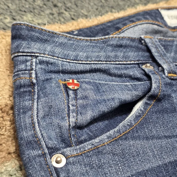 Hudson Jeans Womens 26 Dark Wash Distressed Skinny - Picture 8 of 14